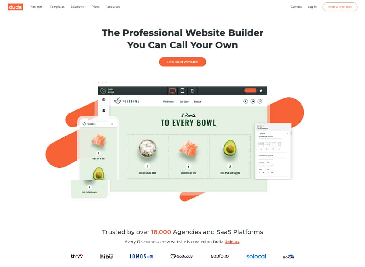 Duda best website builder with built in seo tools