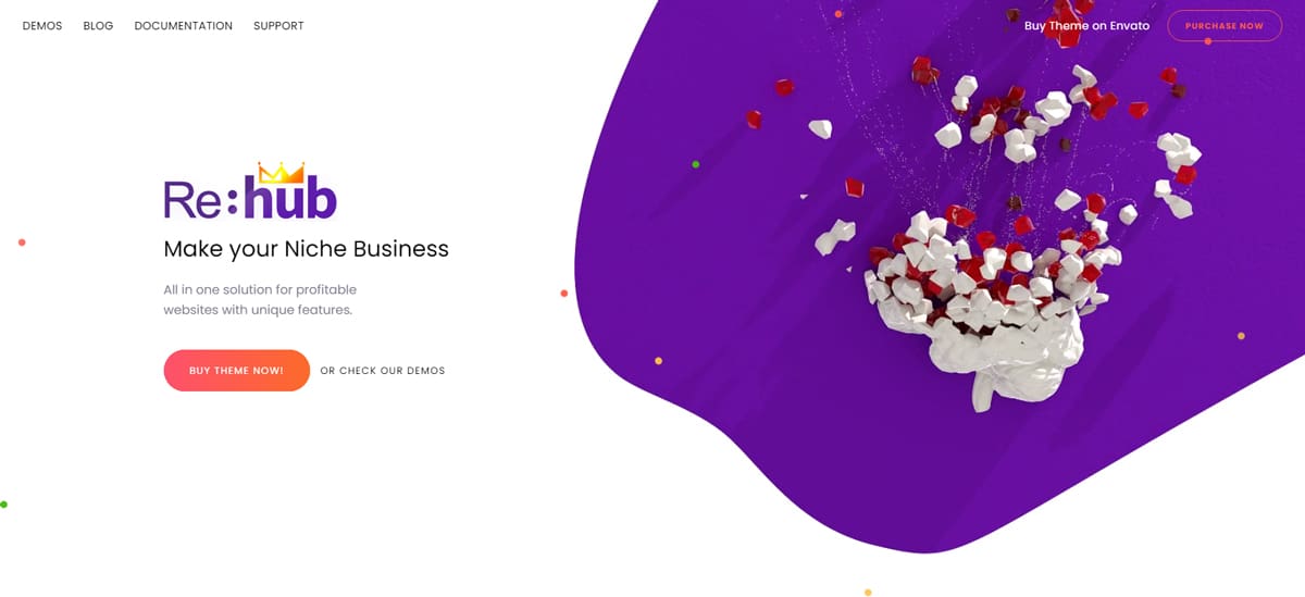 Rehub affiliate marketing WordPress theme home page screenshot