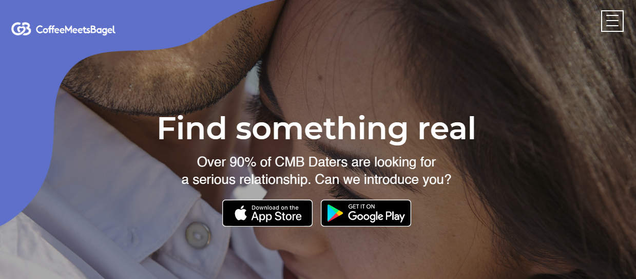 coffee meets bagel online dating app home page screenshot