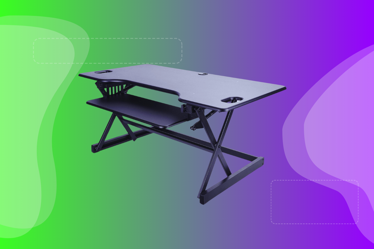 Boost Your Home Office Setup with the Lorell XL Adjustable Desk Riser — Space, Comfort, and Versatility in One