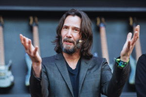 keanu reeves catchfaith persons with his outdoor cooking proficiency at napa basin festival